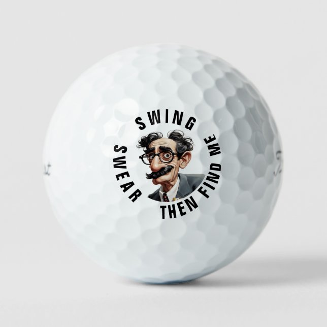Swing And Swear Titleist Pro V1 Golf Balls (Front)