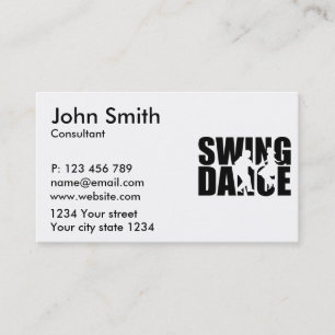 Swing dance business card