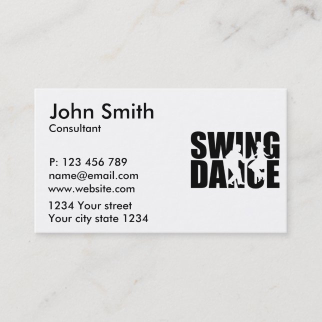 Swing dance business card (Front)