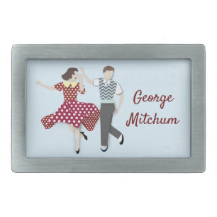 Swing Dance Couple Belt Buckle