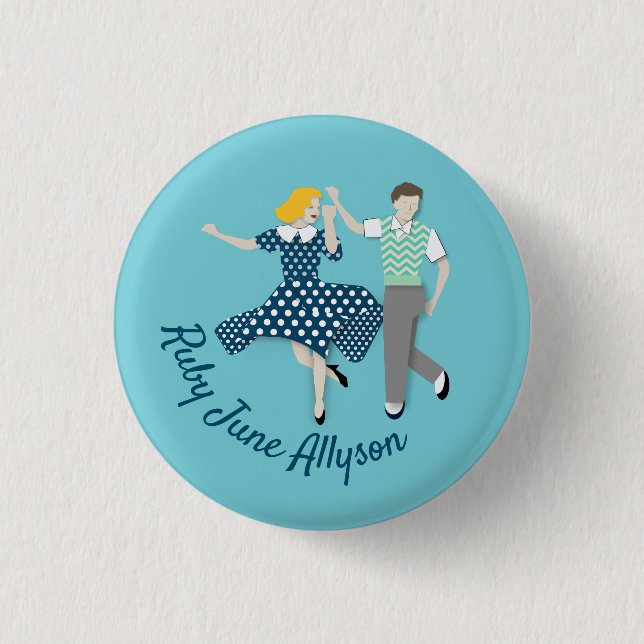 Swing Dance Couple Button (Front)