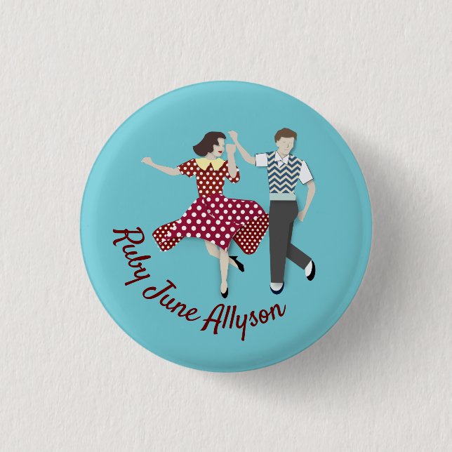 Swing Dance Couple Button (Front)