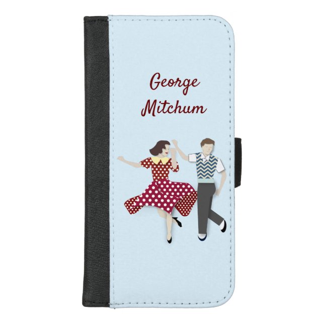 Swing Dance Couple iPhone Wallet Case (Front)