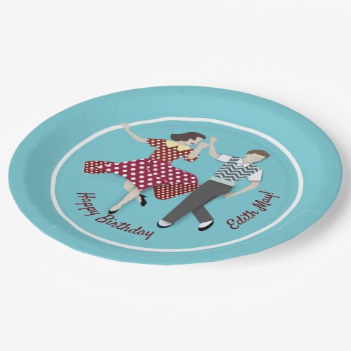 Swing Dance Couple Paper Plates