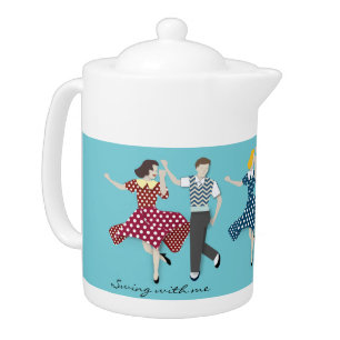 Swing Dance Couples Teapot