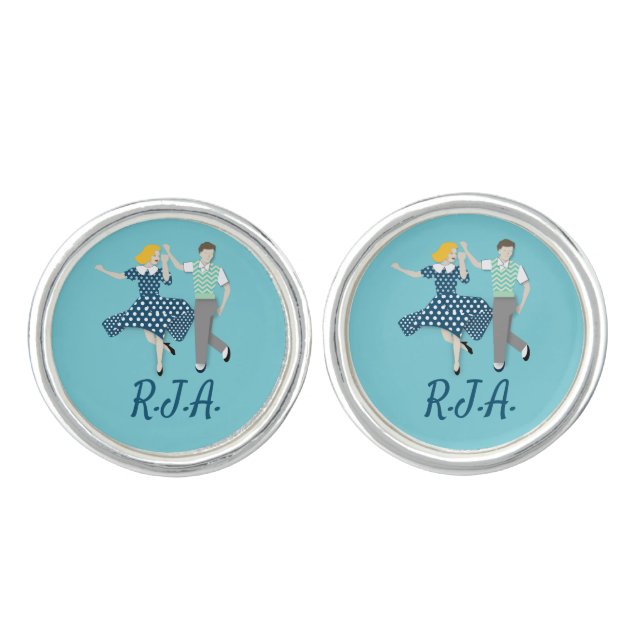 Swing Dance Cufflinks (Front)