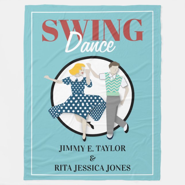 Swing Dance Fleece Blanket (Front)
