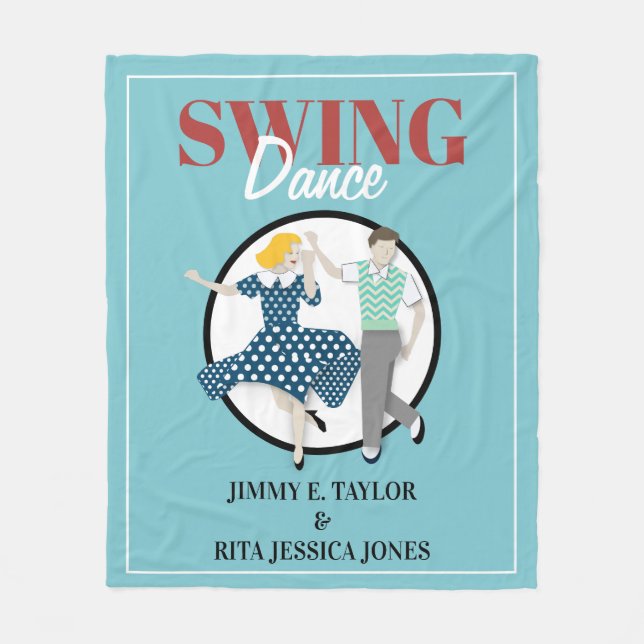 Swing Dance Fleece Blanket (Front)
