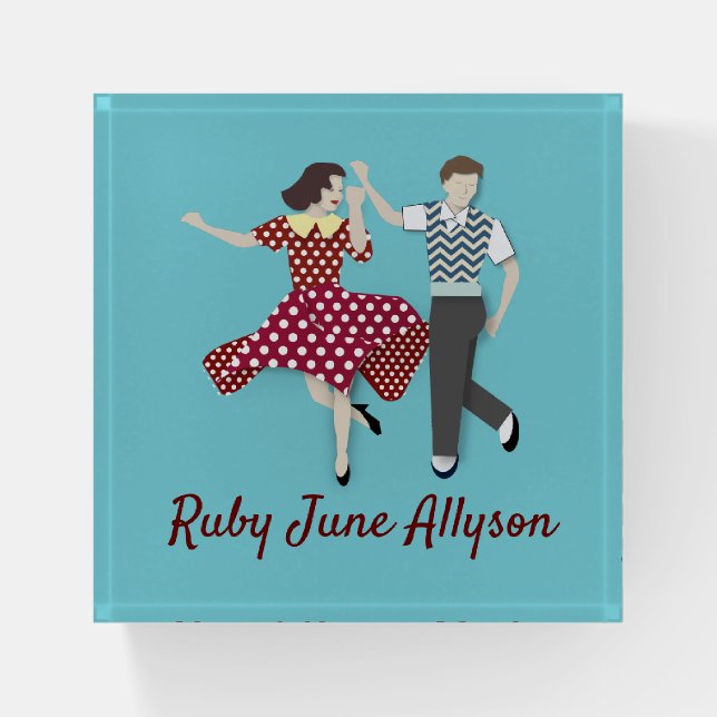 Swing Dance Paperweight (Front)
