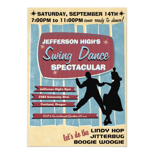 Swing Dance Party Invitation | Zazzle.com