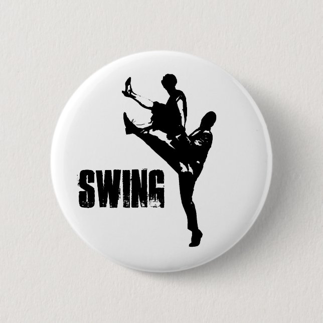 Swing Dance Pinback Button (Front)