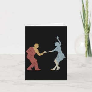 Swing Dance Retro Style Vintage Card