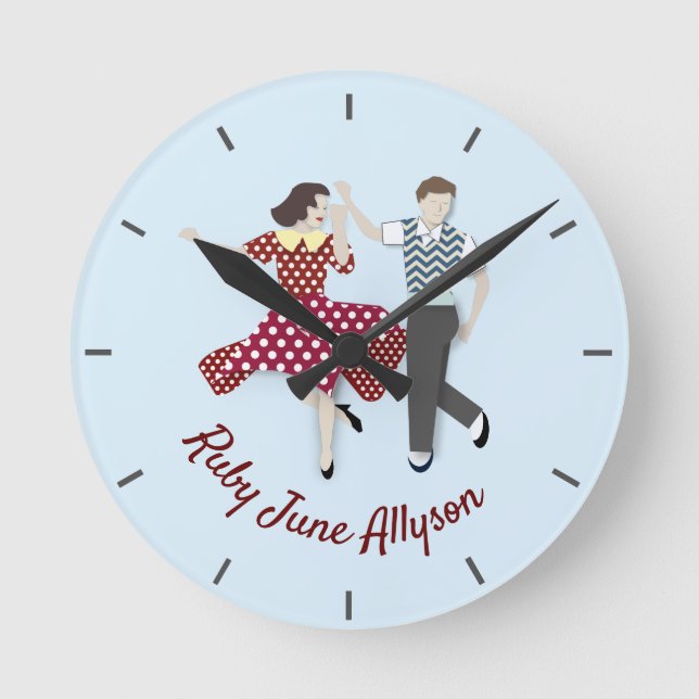 Swing Dance Round Clock (Front)