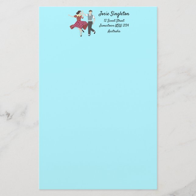 Swing Dance Stationery (Front)