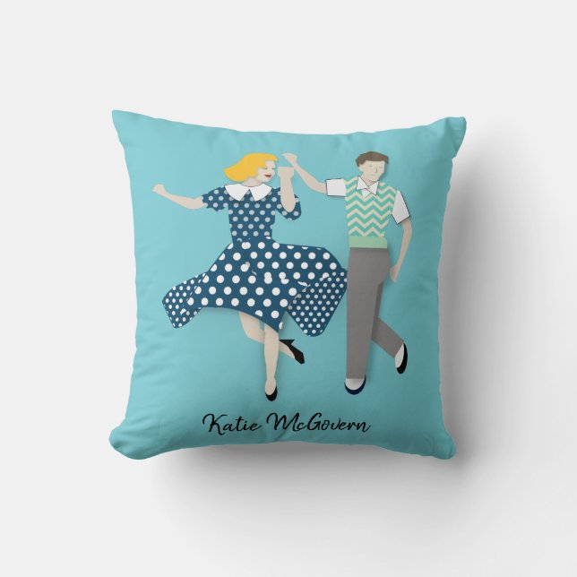 Swing Dance Throw Pillow (Front)