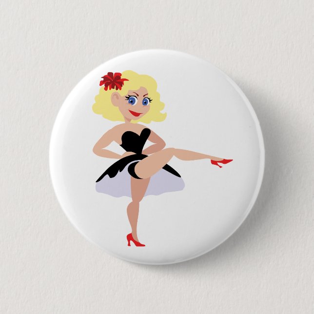 Swing Dancer Pinback Button (Front)