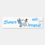 swing dancer with poodle skirt and saddle shoes bumper sticker