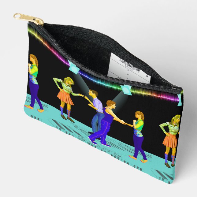 Swing Dancers with Spotlights Accessory Pouch (Open)