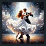 Swing Dancing Ballroom Dancing Dancer Dance Poster<br><div class="desc">This poster features a couple locked in each other's arms dancing to swing or ballroom dancing music. Light up your living room with this romantic poster. Moshiach Now!</div>