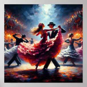 Swing Dancing Ballroom Dancing Dancer Dance Poster