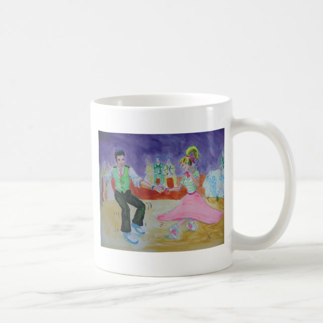 Swing Dancing on saturday night Coffee Mug (Right)