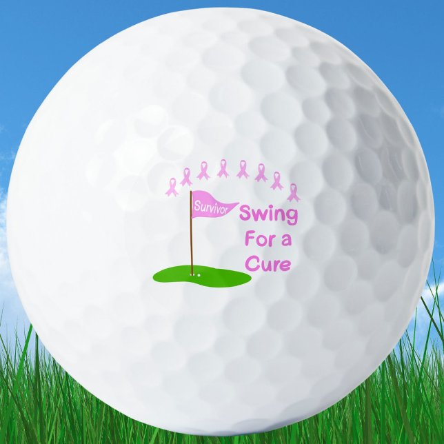 Swing For a Cure Breast Cancer Awareness Golf Balls (Creator Uploaded)