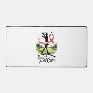 Swing for the Cure Golf Breast Cancer Desk Mat