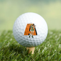 Swing in Style: Personalized Pinup Golfer - Retro