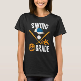 Swing into 3rd Grade Kids First Day Back To School T-Shirt