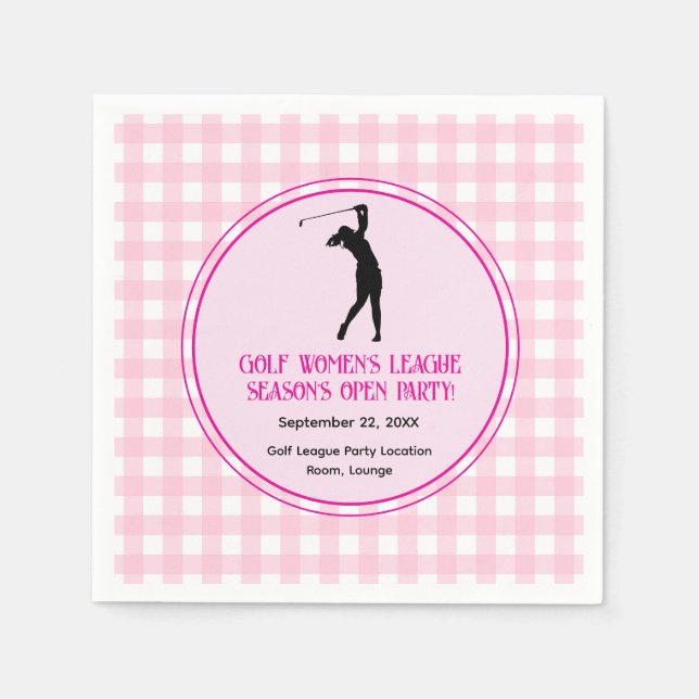 Swing into Fun: Ladies Golf League Celebration Napkins (Front)
