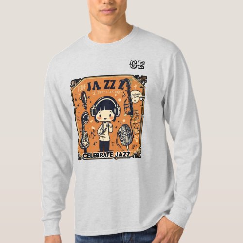 Swing into Jazz Jazz Appreciation Month Designs T_Shirt