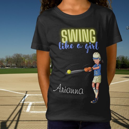 Swing Like A Girl Softball  T_Shirt