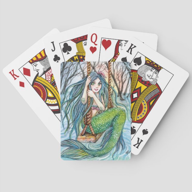 Swing - Mermaid Art Poker Cards (Back)