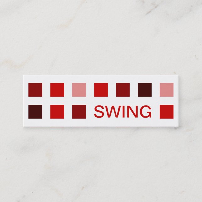 SWING (mod squares) Mini Business Card (Front)