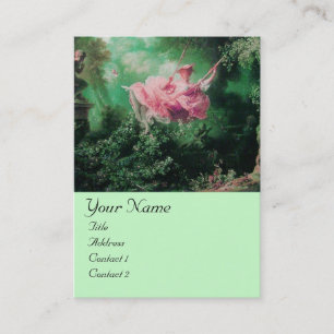 SWING MONOGRAM ,Green Pink Fuchsia Business Card