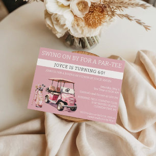 Swing on by for a Birthday Par-Tee, Golf Themed Invitation