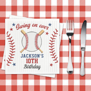 "Swing On Over – Baseball Birthday Party  Napkins