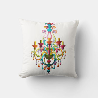 Swing on the chandelier  throw pillow