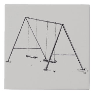 Swing original pencil drawing print