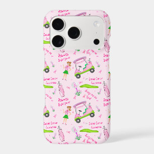 Swing Pink Golfer Breast Cancer Awareness iPhone 17 Pro Case