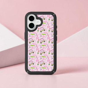 Swing Pink Golfer Breast Cancer Awareness iPhone 16 Case