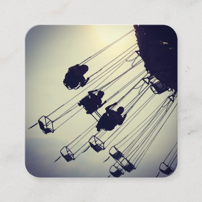 Swing Roundabout Square Business Card (Front)