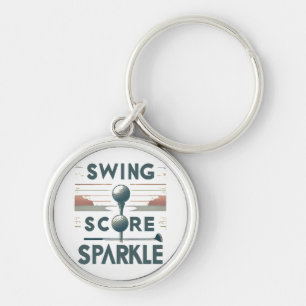 Swing, Score, Sparkle Keychain