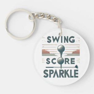 Swing, Score, Sparkle Keychain