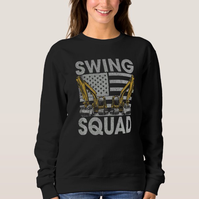Swing Squad US Flag - Construction Workers & Const Sweatshirt (Front)