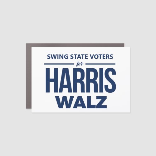 Swing State Voters for Harris Walz Car Magnet