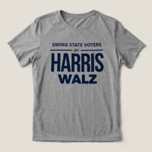 Swing State Voters for Harris Walz Tri-Blend Shirt