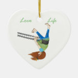 Swing Time Heart Ornament at Zazzle