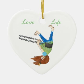 Swing Time Heart Ornament by Linorama at Zazzle