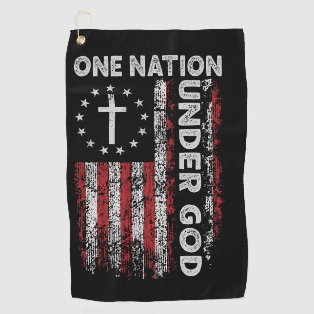 Swing with Honor: American Flag  Golf Towel (Front)